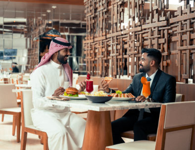 Business men in Le Comptoir